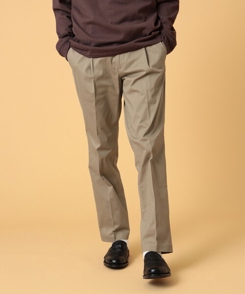 BEAMS LIGHTS（ビームスライツ）の「BEAMS LIGHTS / 1プリーツ ストレッチサテン ベーシック スラックス（スラックス・メンズ・オフホワイト/ベージュ/ネイビー・MEDIUM/LARGE/X-LARGE/SMALL）」の15枚目の写真