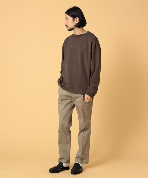 BEAMS LIGHTS（ビームスライツ）の「BEAMS LIGHTS / 1プリーツ ストレッチサテン ベーシック スラックス（スラックス・メンズ・オフホワイト/ベージュ/ネイビー・MEDIUM/LARGE/X-LARGE/SMALL）」の16枚目の写真