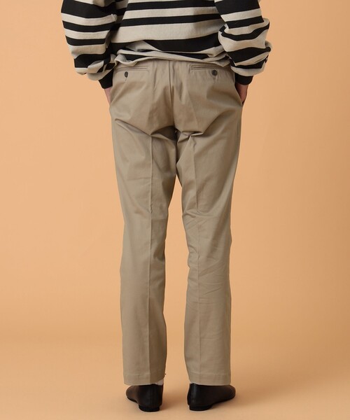 BEAMS LIGHTS（ビームスライツ）の「BEAMS LIGHTS / 1プリーツ ストレッチサテン ベーシック スラックス（スラックス・メンズ・オフホワイト/ベージュ/ネイビー・MEDIUM/LARGE/X-LARGE/SMALL）」の20枚目の写真