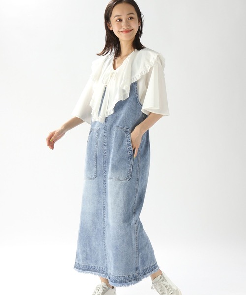 niko and...（ニコアンド）の「ラッフルカラー２WAYフレアブラウス（シャツ/ブラウス・レディース・オフホワイト/チャコール/ラベンダー・MEDIUM/LARGE）」の5枚目の写真