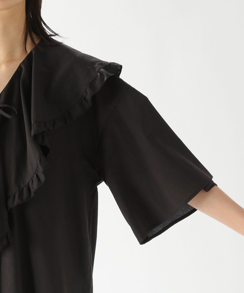 niko and...（ニコアンド）の「ラッフルカラー２WAYフレアブラウス（シャツ/ブラウス・レディース・オフホワイト/チャコール/ラベンダー・MEDIUM/LARGE）」の18枚目の写真