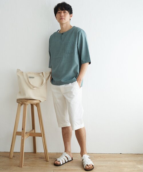 ikka(イッカ)の「6.5分シャツTインナーセット(シャツ/ブラウス・メンズ・グレー系その他/ベージュ/ネイビー/ダークグリーン・S/M/L/XL)」の5枚目の写真
