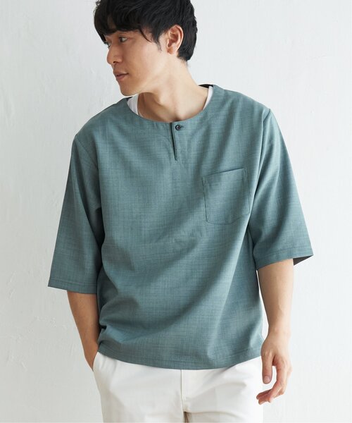 ikka(イッカ)の「6.5分シャツTインナーセット(シャツ/ブラウス・メンズ・グレー系その他/ベージュ/ネイビー/ダークグリーン・S/M/L/XL)」の19枚目の写真