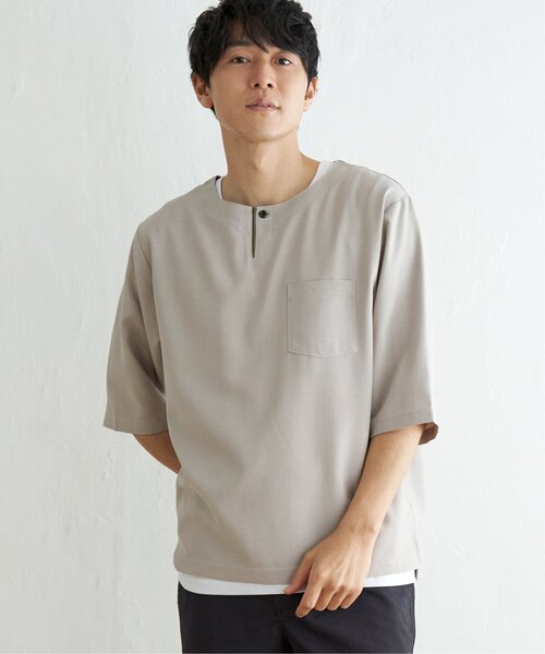 ikka(イッカ)の「6.5分シャツTインナーセット(シャツ/ブラウス・メンズ・グレー系その他/ベージュ/ネイビー/ダークグリーン・S/M/L/XL)」の21枚目の写真
