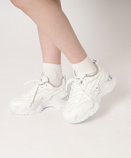 cs T&P(シーエスティーアンドピー)の「厚底ナンバー入りスニーカー(スニーカー・レディース・ホワイト/ブラック/ベージュ・S/M/L/LL)」の21枚目の写真