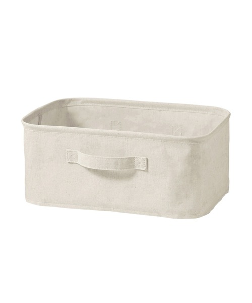 ポリエステル麻 ソフトボックス 長方形 小 約幅37×奥行26×高さ