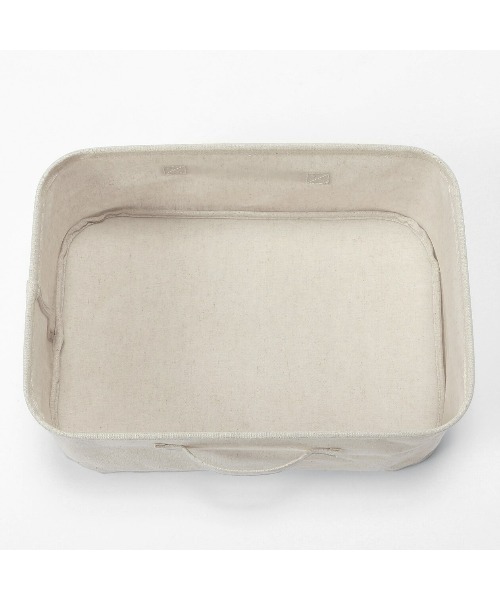 ポリエステル麻 ソフトボックス 長方形 小 約幅37×奥行26×高