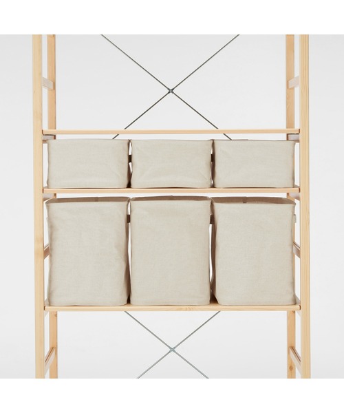 ポリエステル麻 ソフトボックス 長方形 小 約幅37×奥行26×高