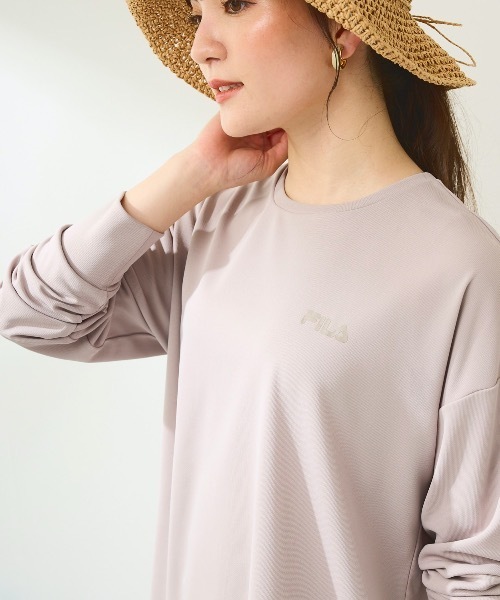 FILA（フィラ）の「【FILA:フィラ】レディース水陸両用フィットネスウェア2点セット  セット水着 ヨガウェア ピラティス トレーニングウェア（水着・レディース・ベージュ/ブラック/ラベンダー/ブラック×グレー・X-LARGE/MEDIUM/XX-LARGE/LARGE/XXX-LARGE）」の16枚目の写真