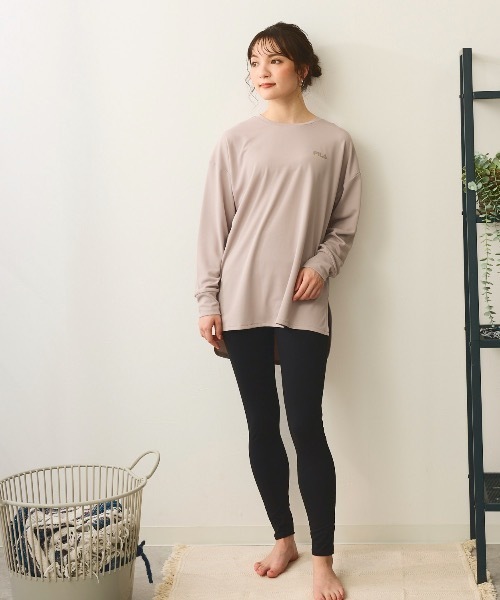 FILA（フィラ）の「【FILA:フィラ】レディース水陸両用フィットネスウェア2点セット  セット水着 ヨガウェア ピラティス トレーニングウェア（水着・レディース・ベージュ/ブラック/ラベンダー/ブラック×グレー・X-LARGE/MEDIUM/XX-LARGE/LARGE/XXX-LARGE）」の19枚目の写真