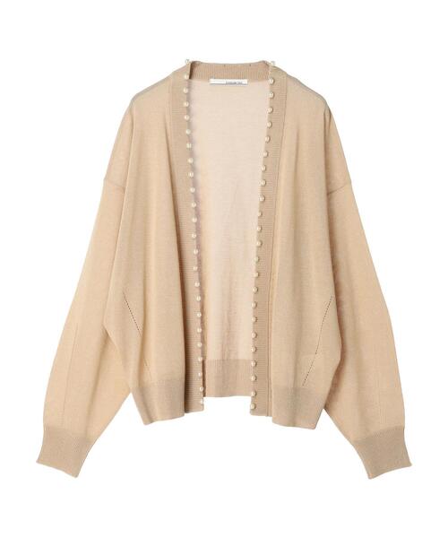 ELENCARE DUE（エレンカーレデュエ）の「・ELENCARE　DUEパールツキシアーカーディガン（カーディガン/ボレロ・レディース・ブラック/ブラウン/グレー/ボルドー/ライトベージュ・FREE）」の11枚目の写真