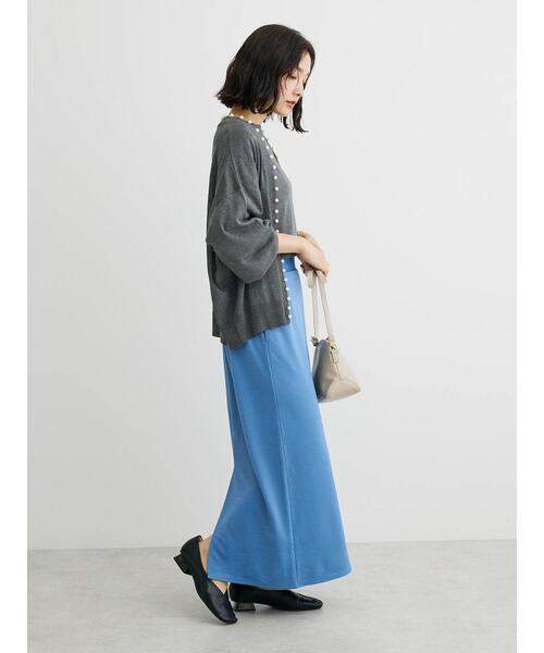 ELENCARE DUE（エレンカーレデュエ）の「・ELENCARE　DUEパールツキシアーカーディガン（カーディガン/ボレロ・レディース・ブラック/ブラウン/グレー/ボルドー/ライトベージュ・FREE）」の14枚目の写真