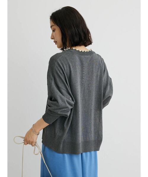 ELENCARE DUE（エレンカーレデュエ）の「・ELENCARE　DUEパールツキシアーカーディガン（カーディガン/ボレロ・レディース・ブラック/ブラウン/グレー/ボルドー/ライトベージュ・FREE）」の18枚目の写真