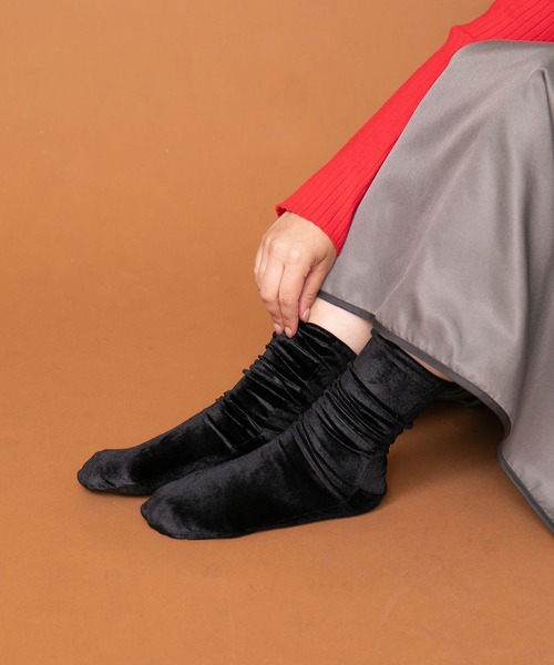 bohmal（ボマール）の「ベロアソックス（ソックス/靴下・レディース・ブルー/グレー/ブラック/ボルドー・MEDIUM）」の5枚目の写真