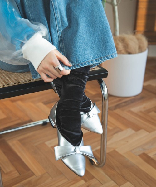 bohmal（ボマール）の「ベロアソックス（ソックス/靴下・レディース・ブルー/グレー/ブラック/ボルドー・MEDIUM）」の12枚目の写真