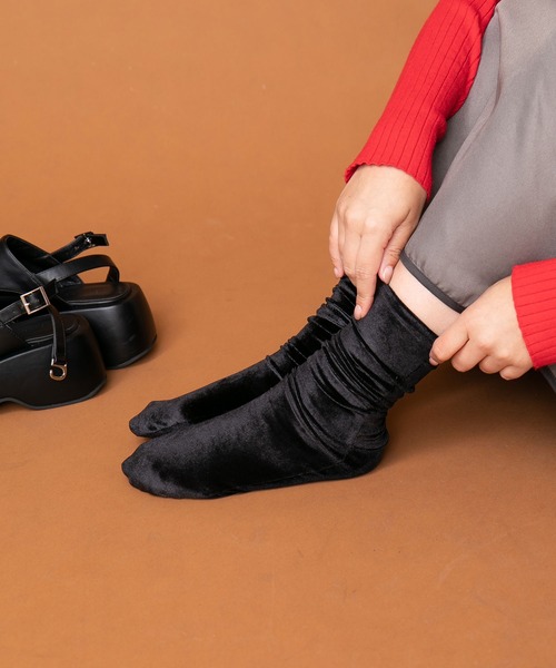 bohmal（ボマール）の「ベロアソックス（ソックス/靴下・レディース・ブルー/グレー/ブラック/ボルドー・MEDIUM）」の14枚目の写真