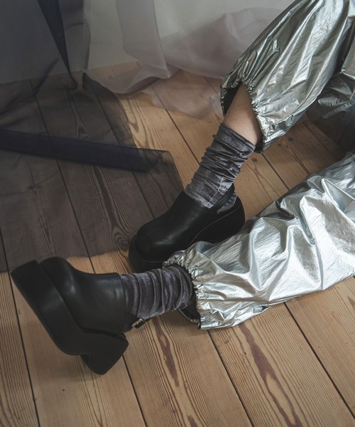 bohmal（ボマール）の「ベロアソックス（ソックス/靴下・レディース・ブルー/グレー/ブラック/ボルドー・MEDIUM）」の17枚目の写真