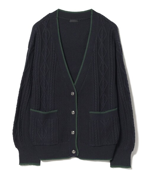 BEAMS HEART(ビームスハート)の「BEAMS HEART / プレッピー ニットカーディガン(カーディガン/ボレロ・レディース・ネイビー/ホワイト系その他5・FREE)」の6枚目の写真