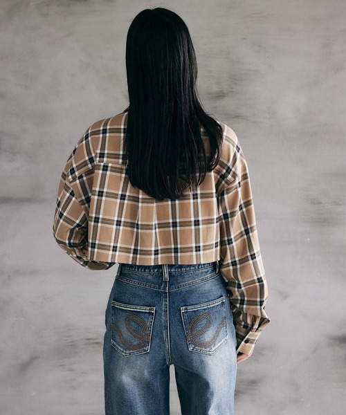 ENVYM(アンビー)の「ネクタイシャツ(シャツ/ブラウス・レディース・グレー/ベージュ/ホワイト・FREE)」の7枚目の写真