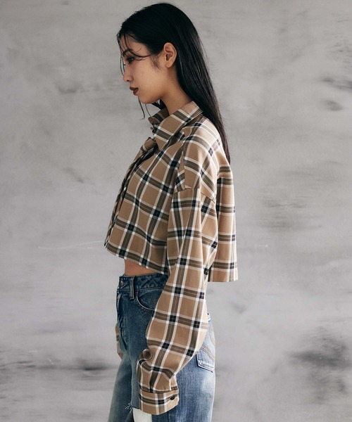 ENVYM(アンビー)の「ネクタイシャツ(シャツ/ブラウス・レディース・グレー/ベージュ/ホワイト・FREE)」の8枚目の写真