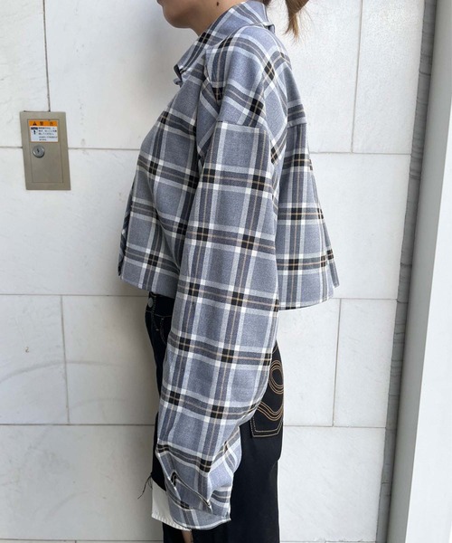 ENVYM(アンビー)の「ネクタイシャツ(シャツ/ブラウス・レディース・グレー/ベージュ/ホワイト・FREE)」の15枚目の写真