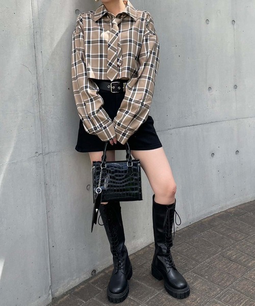 ENVYM(アンビー)の「ネクタイシャツ(シャツ/ブラウス・レディース・グレー/ベージュ/ホワイト・FREE)」の11枚目の写真