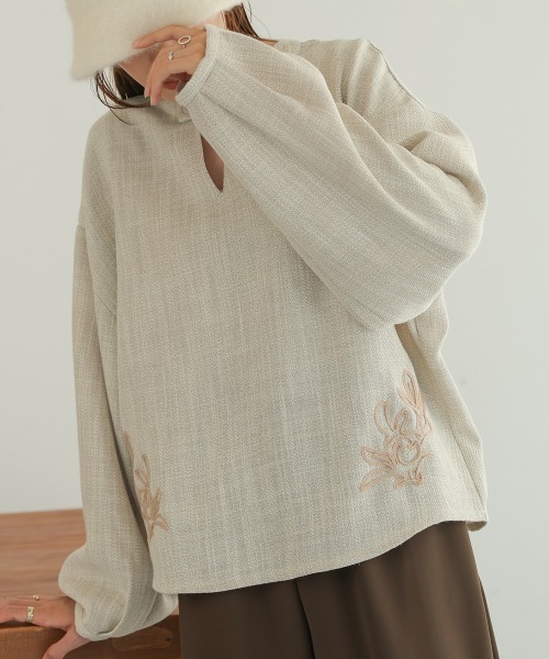 Bab(バブ)の「前後2WAY刺繍ブラウス(シャツ/ブラウス・レディース・ブラウン/ブラック/ホワイト系その他・M)」の18枚目の写真