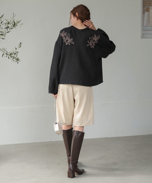Bab(バブ)の「前後2WAY刺繍ブラウス(シャツ/ブラウス・レディース・ブラウン/ブラック/ホワイト系その他・M)」の8枚目の写真