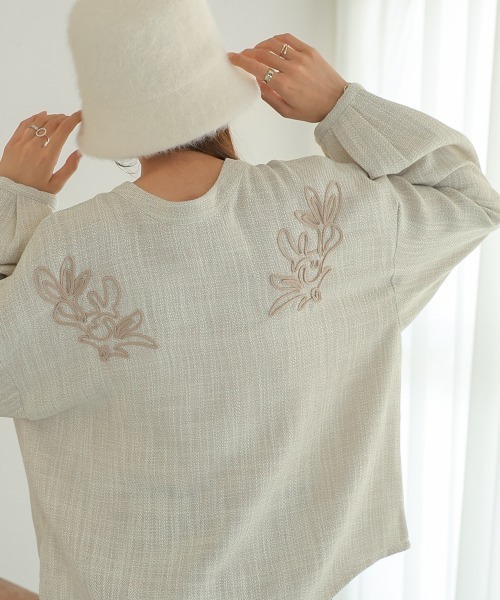 Bab(バブ)の「前後2WAY刺繍ブラウス(シャツ/ブラウス・レディース・ブラウン/ブラック/ホワイト系その他・M)」の15枚目の写真