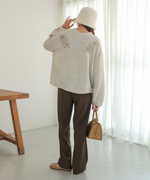 Bab(バブ)の「前後2WAY刺繍ブラウス(シャツ/ブラウス・レディース・ブラウン/ブラック/ホワイト系その他・M)」の16枚目の写真