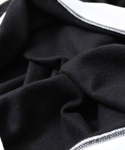 FILA（フィラ）の「【別注】【FILA】 袖サイドラインオーバー ワンポイントロゴハーフジップスウェット（スウェット・レディース・杢グレー/ブラック/オートミール/ホワイト・MEDIUM/X-LARGE/LARGE）」の8枚目の写真