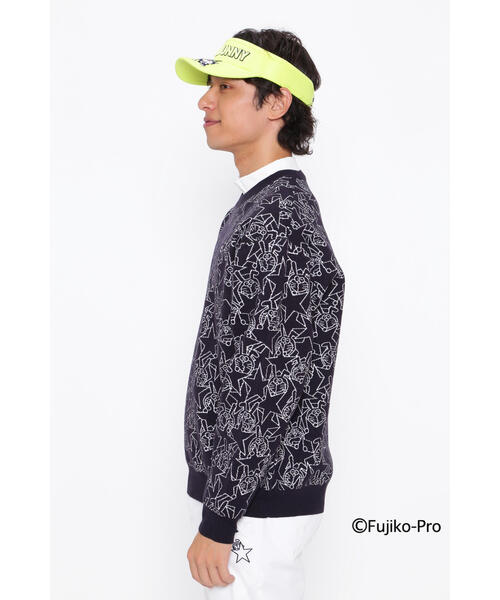 超オシャレ 大人気 ジャックバニー 総柄 クールネックニット