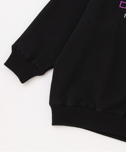 X-girl Stages（エックスガールステージス）の「レインボーロゴ刺しゅうトレーナー（スウェット・キッズ・ラベンダー/ブラック・130cm/90cm/110cm/100cm/140cm/120cm）」の14枚目の写真