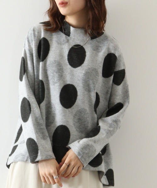 【セール】【BRODIAEA】パイル起毛ドットプルオーバー（Tシャツ/カットソー）｜BRODIAEA（ブローディア）