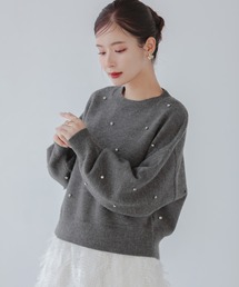 Fit more | 【ZOZO限定商品】ビジューフェザーニット(ニット/セーター)