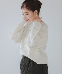 【ZOZO限定商品】ビジューフェザーニット
