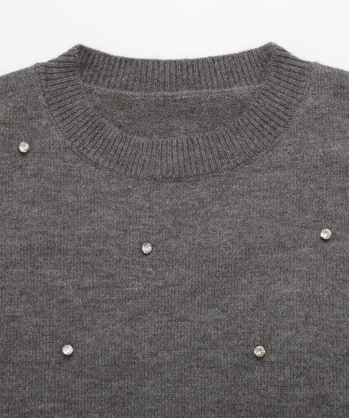 Fit more(フィットモア)の「【ZOZO限定商品】ビジューフェザーニット(ニット/セーター・レディース・ホワイト/ブラック/グレー・FREE)」の22枚目の写真