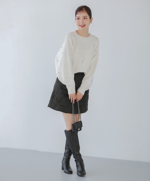 Fit more(フィットモア)の「【ZOZO限定商品】ビジューフェザーニット(ニット/セーター・レディース・ホワイト/ブラック/グレー・FREE)」の16枚目の写真
