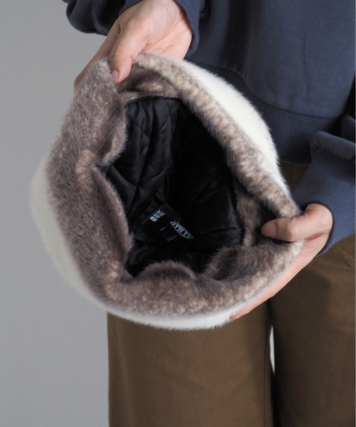 cepo(セポ)の「ファーロールキャップ(キャップ・レディース・オフホワイト/ブラウン・FREE)」の10枚目の写真