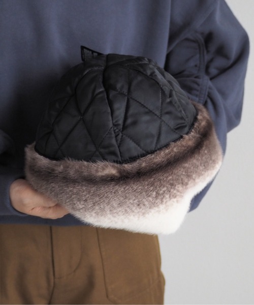 cepo(セポ)の「ファーロールキャップ(キャップ・レディース・オフホワイト/ブラウン・FREE)」の11枚目の写真