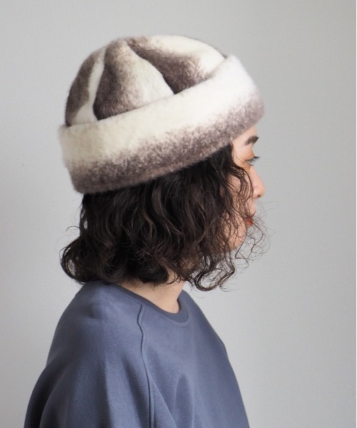 cepo(セポ)の「ファーロールキャップ(キャップ・レディース・オフホワイト/ブラウン・FREE)」の3枚目の写真