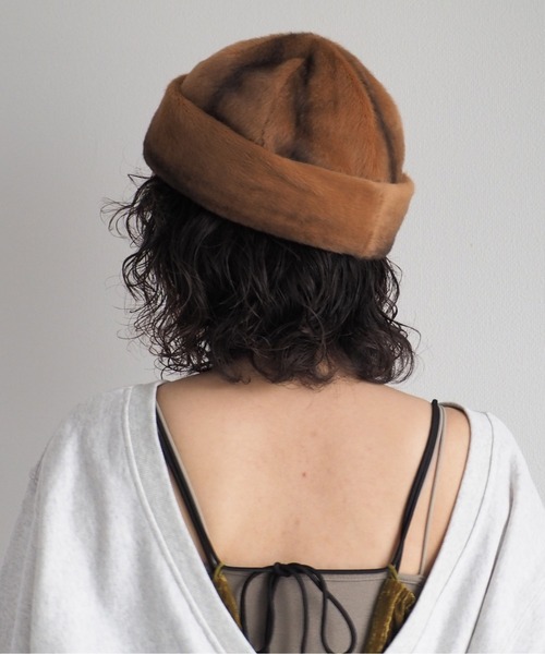 cepo(セポ)の「ファーロールキャップ(キャップ・レディース・オフホワイト/ブラウン・FREE)」の14枚目の写真