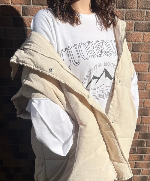 cuorequal（クオレコール）の「CUOREQUAL プリントロングTシャツ（Tシャツ/カットソー・レディース・A/B・MEDIUM/LARGE）」の2枚目の写真