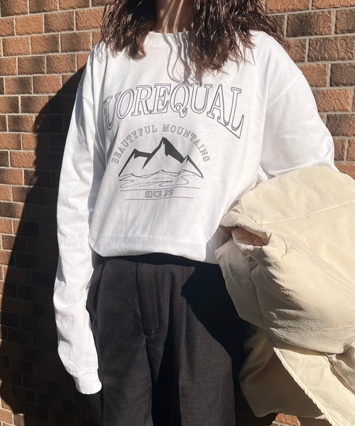 cuorequal（クオレコール）の「CUOREQUAL プリントロングTシャツ（Tシャツ/カットソー・レディース・A/B・MEDIUM/LARGE）」の5枚目の写真