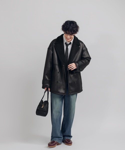 MUHET(ミュエータ)の「フェイクムートンコート(ムートンコート・レディース・ブラウン/ブラック・MEDIUM/X-LARGE)」の14枚目の写真