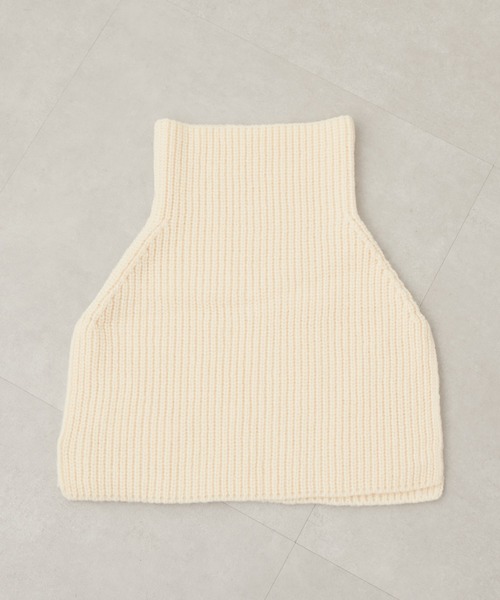 natural couture(ナチュラルクチュール)の「タートルニットケープ(ストール/ショール・レディース・アイボリー/ブラック・FREE)」の11枚目の写真