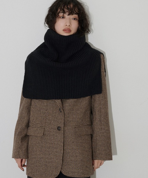 natural couture(ナチュラルクチュール)の「タートルニットケープ(ストール/ショール・レディース・アイボリー/ブラック・FREE)」の16枚目の写真