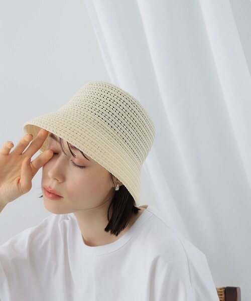 Ray BEAMS（レイビームス）の「Ray BEAMS / サーモ ハット（ハット・レディース・ナチュラル/ブラック・ONE SIZE）」の4枚目の写真