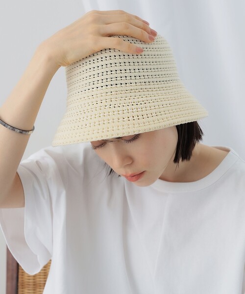 Ray BEAMS（レイビームス）の「Ray BEAMS / サーモ ハット（ハット・レディース・ナチュラル/ブラック・ONE SIZE）」の5枚目の写真