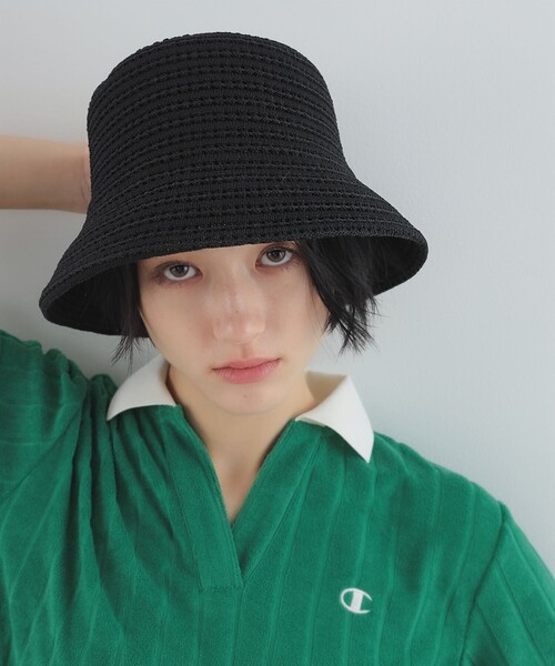 Ray BEAMS（レイビームス）の「Ray BEAMS / サーモ ハット（ハット・レディース・ナチュラル/ブラック・ONE SIZE）」の6枚目の写真